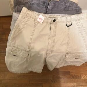Beige Cargo Shorts